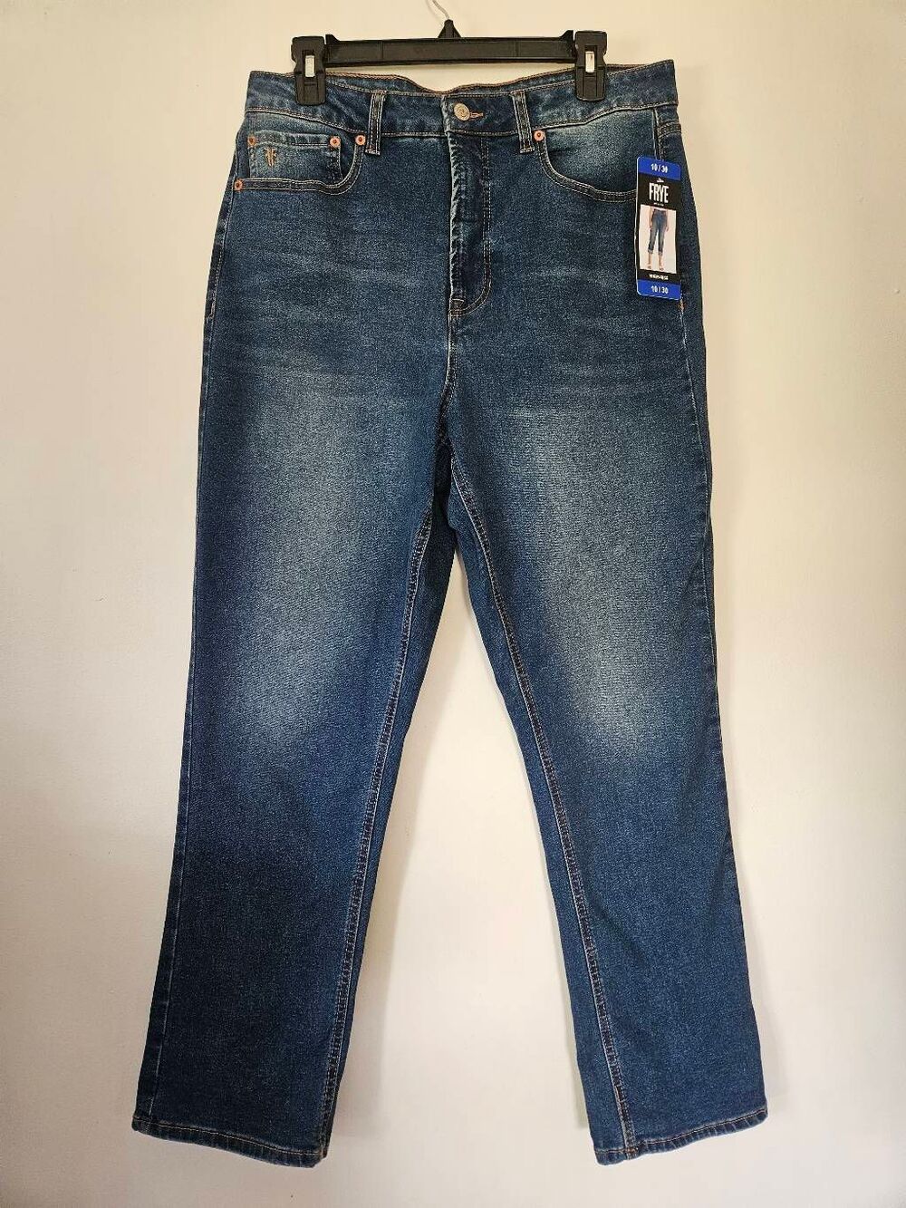 NWT Frye High Rise Straight Leg Jeans Amari Wash Women's Size 10/30 Stretch